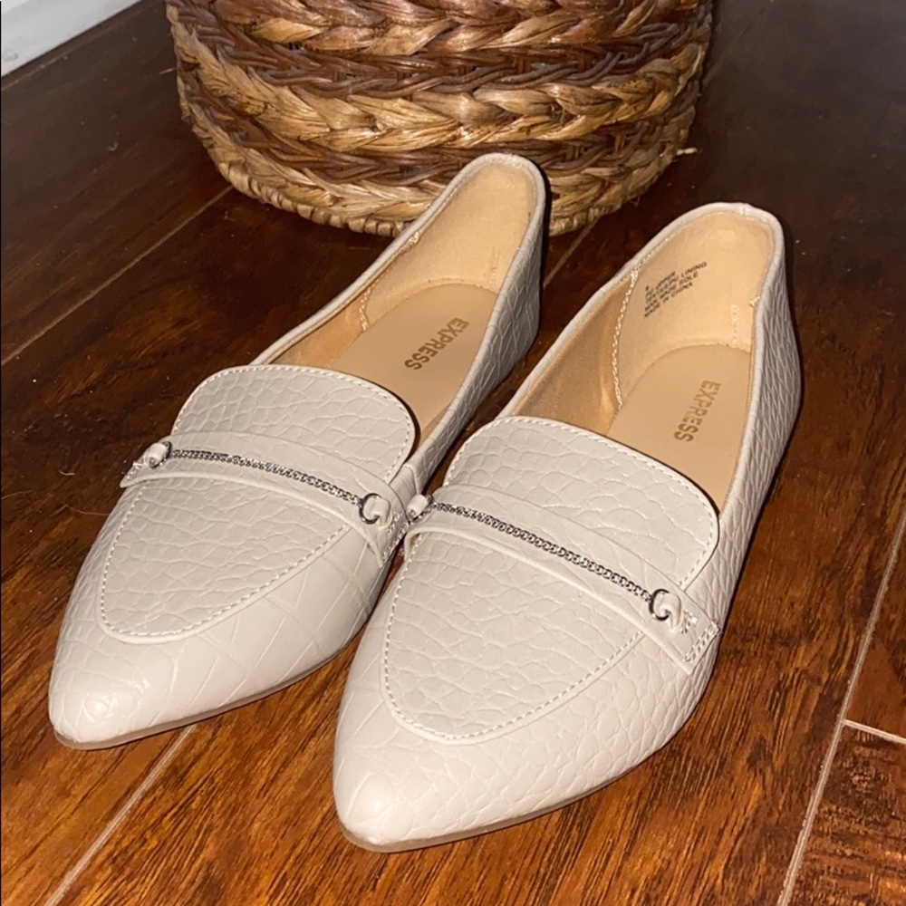 Express slip on flat loafers.